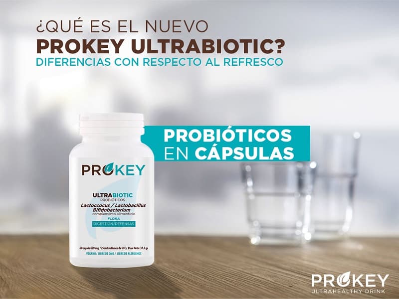 Read more about the article ¿Qué es el nuevo Prokey Ultrabiotic, probióticos en cápsulas? Diferencias con respecto al refresco