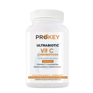 ULTRABIOTIC VIT C + probióticos, 60 cápsulas de 870 mg