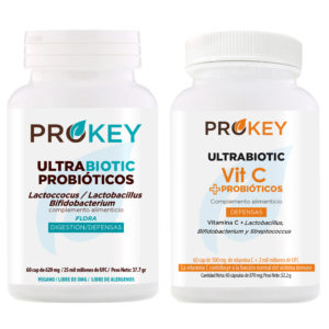 PACK: ULTRABIOTIC probiòtics + ULTRABIOTIC VIT C Prokey